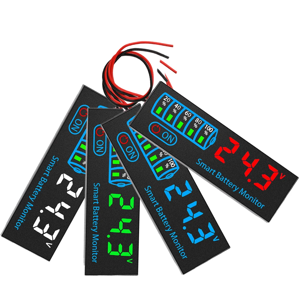 Indicateur de niveau de batterie DC7-40V 12V 24V 36V 48V, carte de capacité de batterie au Lithium acide/Lipo, testeur de charge de batterie de tension ﻿
