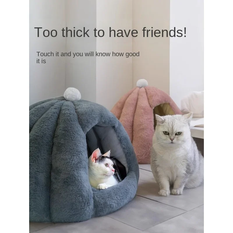 

Cat Nest Winter Warm Closed Sense of Security Pet Bed Small Dog Kennel Winter Thickening