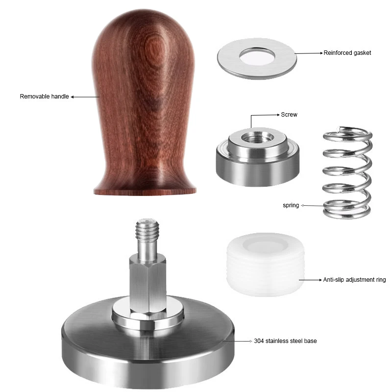 커피 포타필터용 보정 에스프레소 탬퍼, 압력 스프링 탬퍼, 51mm, 58mm, 30lb