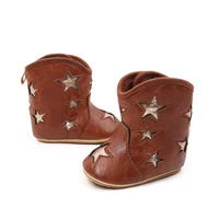 Baby Short Boots Five Pointed Star Design Spring & Autumn Anti Slip Casual Shoes for Baby Girl Boy Indoor Outdoor Walking Shoes 4