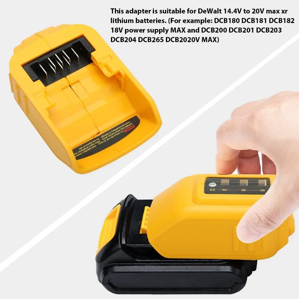 DEWALT 14.4V 18V 20V 리튬 이온 배터리 변환기 DCB090 USB 장치 충전 어댑터 전원 공급 장치 용 변환기 USB 충전기