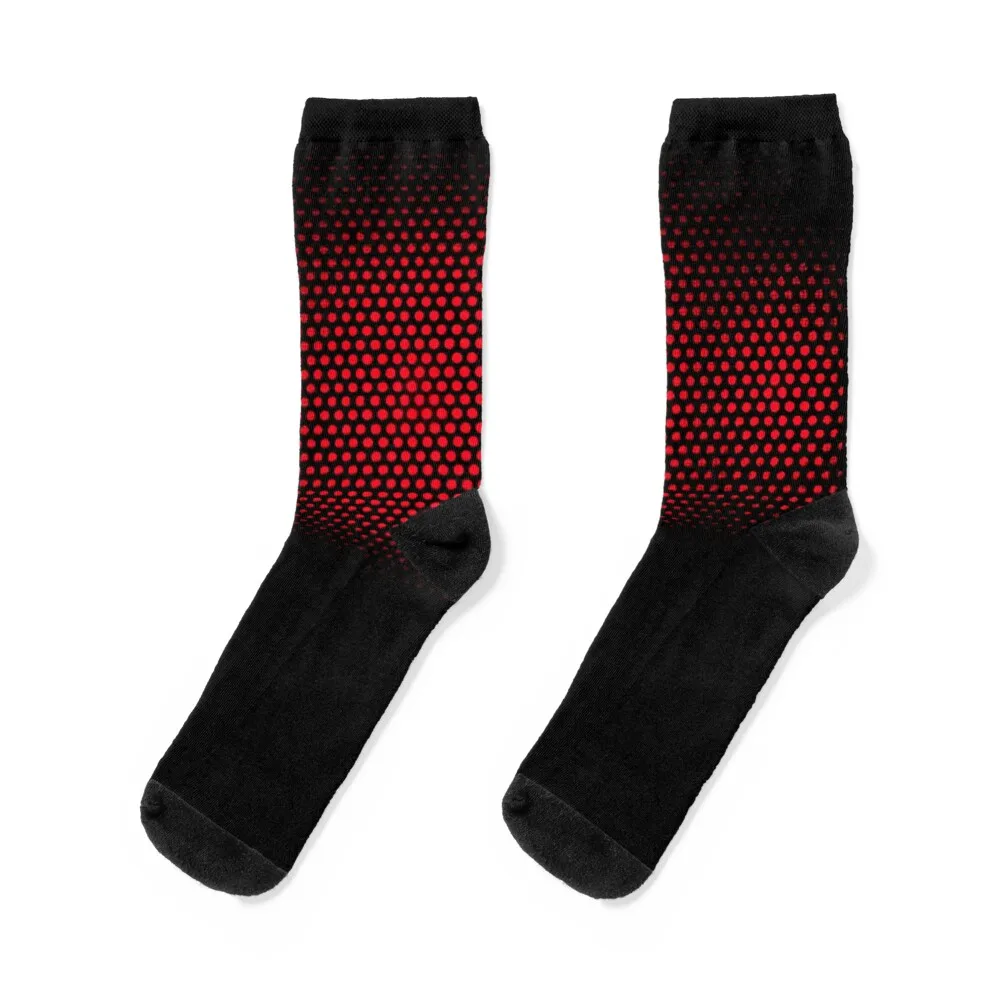 Techno Lights - Red Socks ankle socks moving stockings funny gifts Socks Women Men's