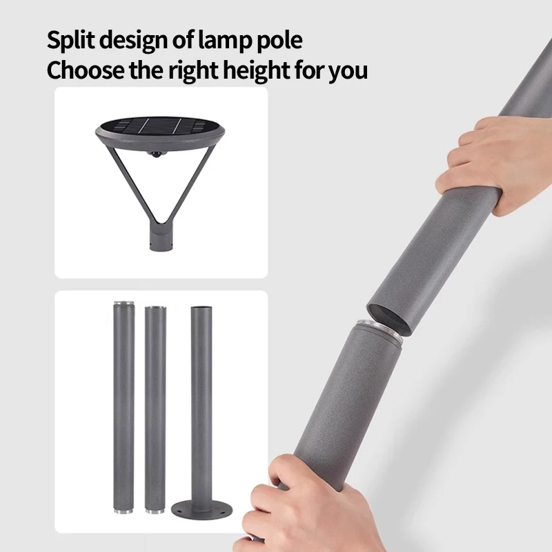 Solar Courtyard Light Outdoor Waterproof Villa Landscape Light Park Human Sensing Street Super Bright Garden High Pole