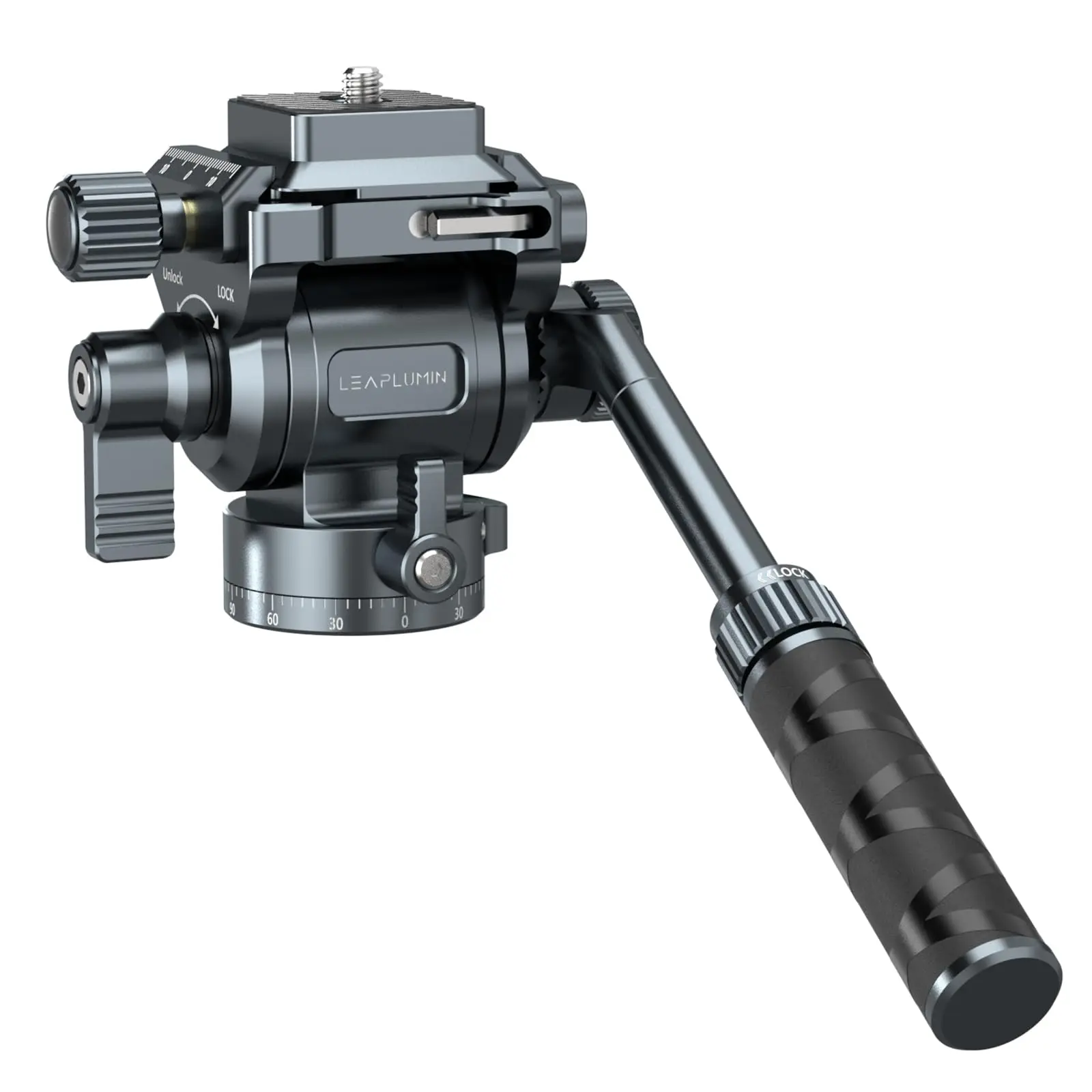 Leaplight All-metal Hydraulic Ball Head Double Panoramic Multi-functional With Handle Quick Release Plate Tripod Head For Camera tripod ball head