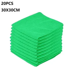 Premium Microfiber Towels for Versatile Cleaning and Polishing (30x30cm 20PCS green)