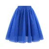 Fashion Tulle Skirt Pleated Tutu Skirts Womens Soft Drape Mid Length Skirt Wedding Bridal Bridesmaid Large Size A Line Skirts 1