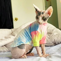 Stylish and Comfortable Sphinx Hairless Cat Clothes Deven Breathable T-shirt