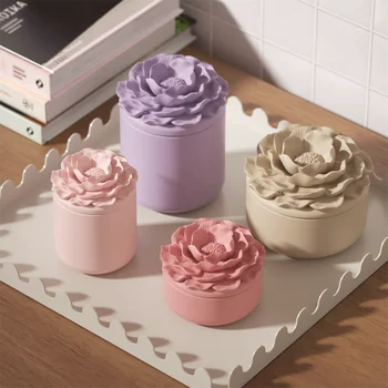 Camellia Candle Jar Mold 1