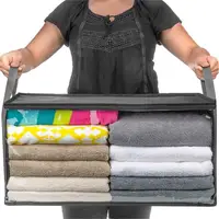 1pc Clothes Storage,Foldable Blanket Storage Bags,Storage Containers for Organizing, Clothing, Bedroom, Closet, Dorm, Organizer 1