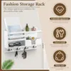 Wooden Key Holder Wall Mounted Wood Key Organizer Multifunctional Mail Rack for Home Entryway Decoration Key and Mail Holder 4