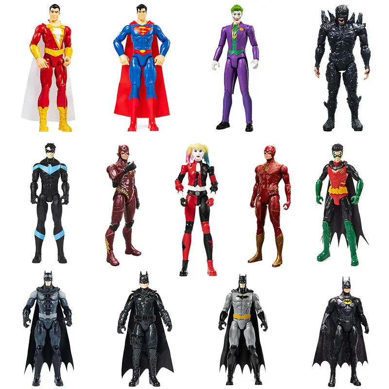 30Cm Batman The Joker Harley Quinn Robin Shazam Collection Action Figure Toy Bambole Anime Per Bambini Bambini Compleanno Regali Di Natale