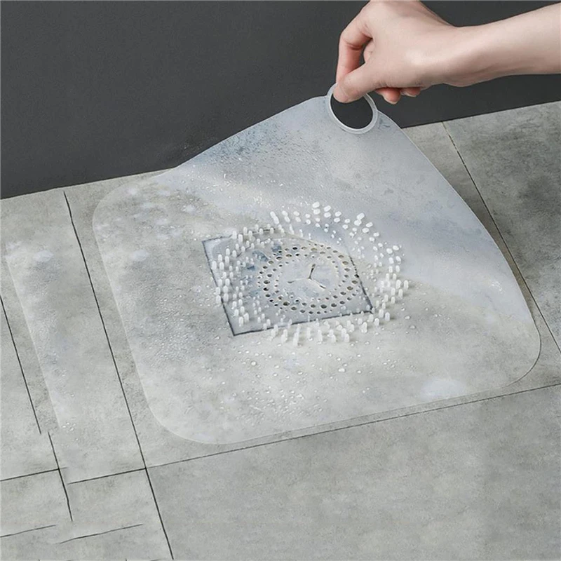Dradorant Pad Anti Clogging Hair Catcher Stopper Bathroom Accessories Cover Sink Filter Silicone Deo Floor