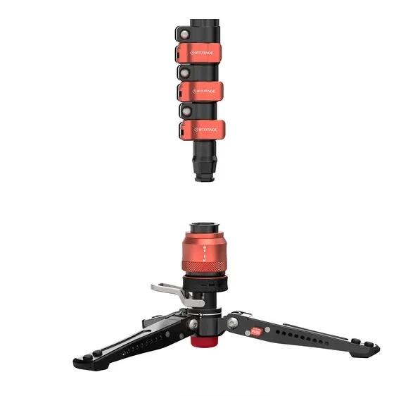 IFootage 코브라 III CB3 C180F-P 탄소 섬유 모노포드, 페달 릴리스 미니 삼각대 베이스, 프로 사진 카메라 SLR 카메라용