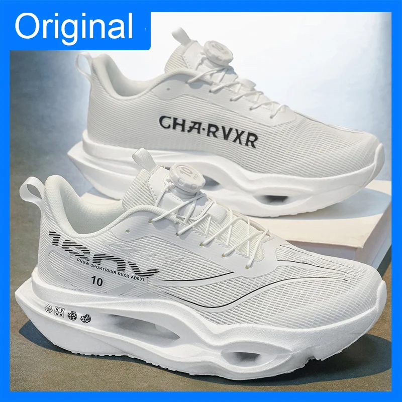 Unisex Sports Shoes Breathable Mesh Fashionable Rotating Buckle Running Shoes 2026 Summer New Soft Sole Rebound Running Shoes 6