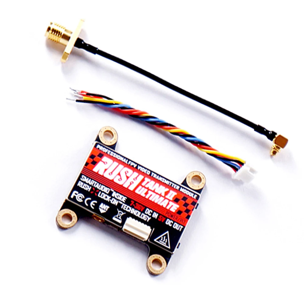 RUSHFPV RUSH Tank II 7-36V 5.8GHZ 48CH/37CH PIT/25mW/200mW/500mW/800mW FPV VTX Video Transmitter For RC Racing Drone