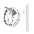 White-1pcs x straw