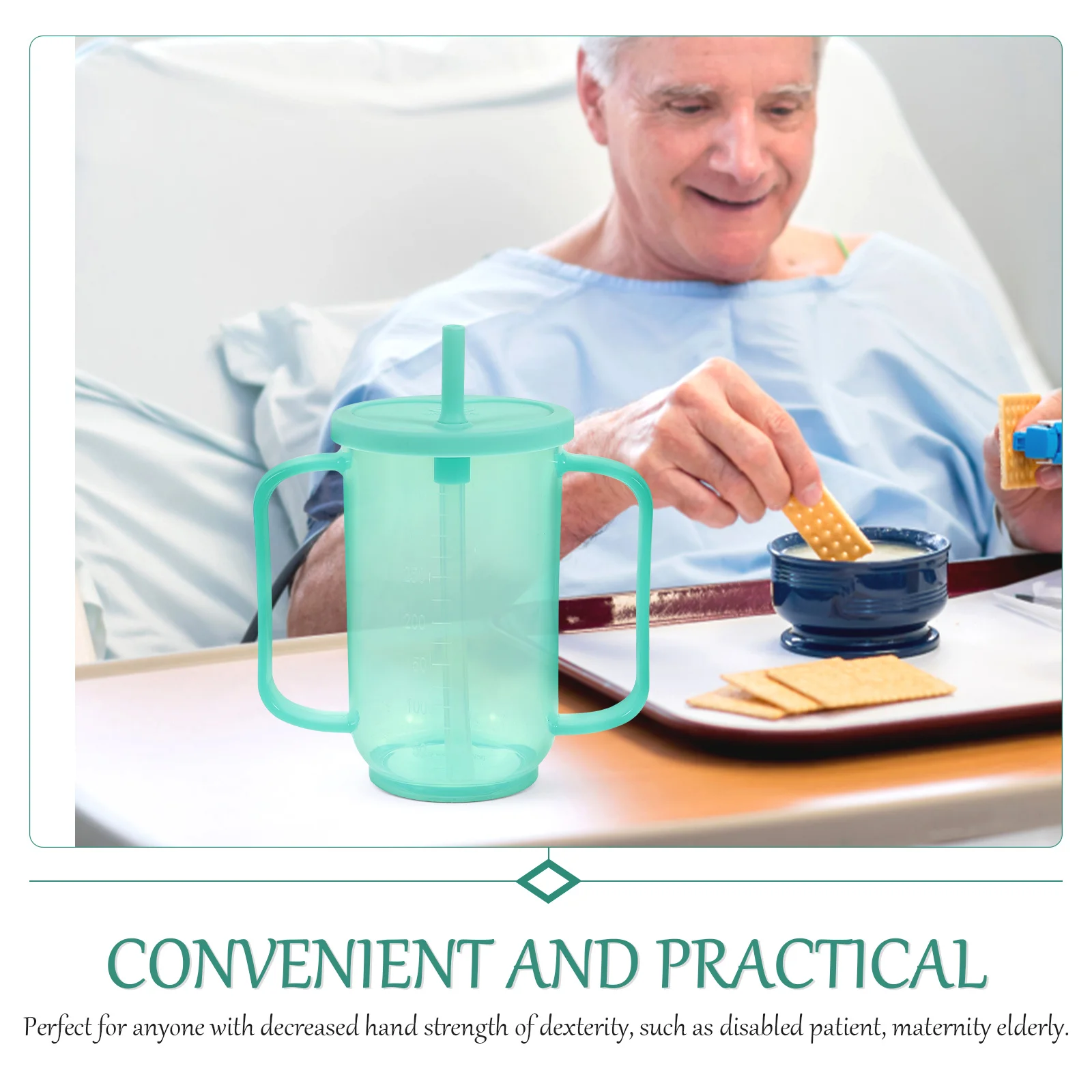 Inclined Mouth Care Cup Elderly Drinking Mug Spill Proof Water Bottle Feeding Cups Disabled Patients Unbreakable Sippy Cup For