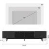 Black Long TV Stand for 85 Inch TV,95'' Solid Wood Media Console with Doors, Entertainment Center for Living Room & Bedroom 6