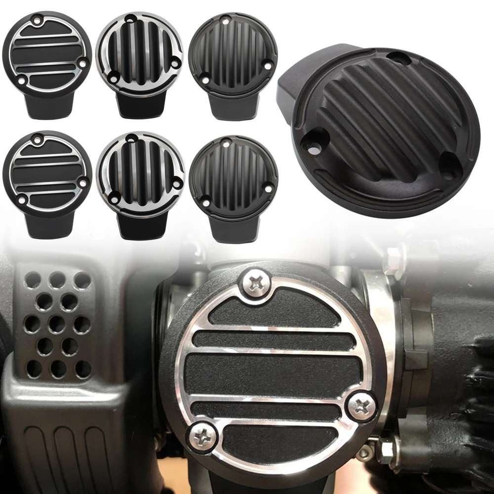 

For Triumph Bonneville Bobber Black Ribbed Throttle Body Covers Kit T120 Speedmaster Thruxton 1200 R 2016-2019