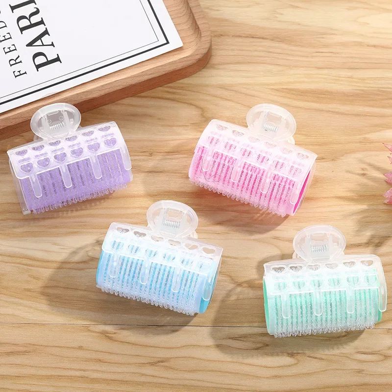 3Pcs/set Lazy Hair Rollers Bangs Roll Hair Curlers Plastic Self-adhesive Curling Hairdressing Styling Tools for Women Green