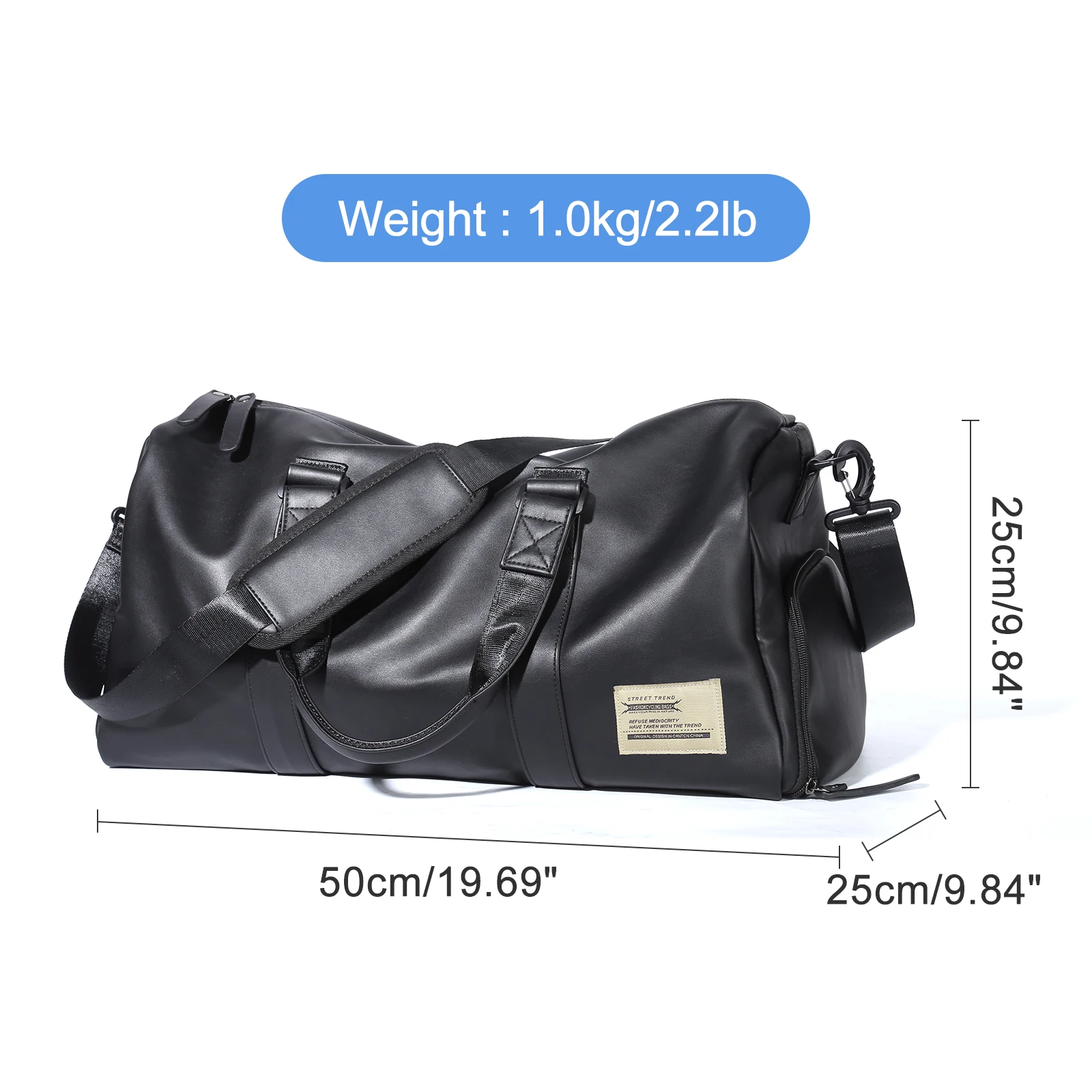 Likros Gym Bag Mens Small Trave Duffel Bag, Swim Sports Bag with Shoes Compartment Waterproof Weekender Overnight Bag Tote Bag 2