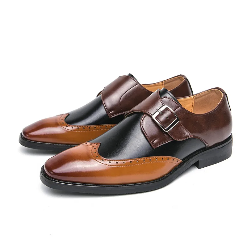 

England Style Leather Dress Shoes For Men Fashion Slip-on Social Formal Shoes Man New Mixed Colors Casual Business Men's Loafers