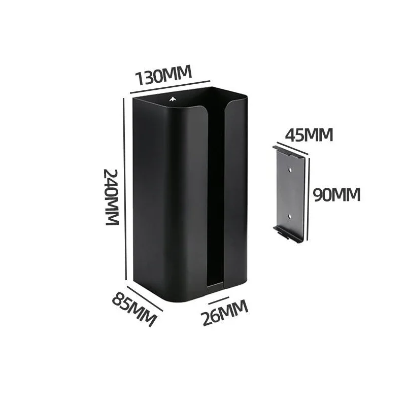 Wall Mounted No punching magnet storage container Garbage Bag Dispenser Self Adhesive Kitchen Bathroom Paper Tissue Holder 6