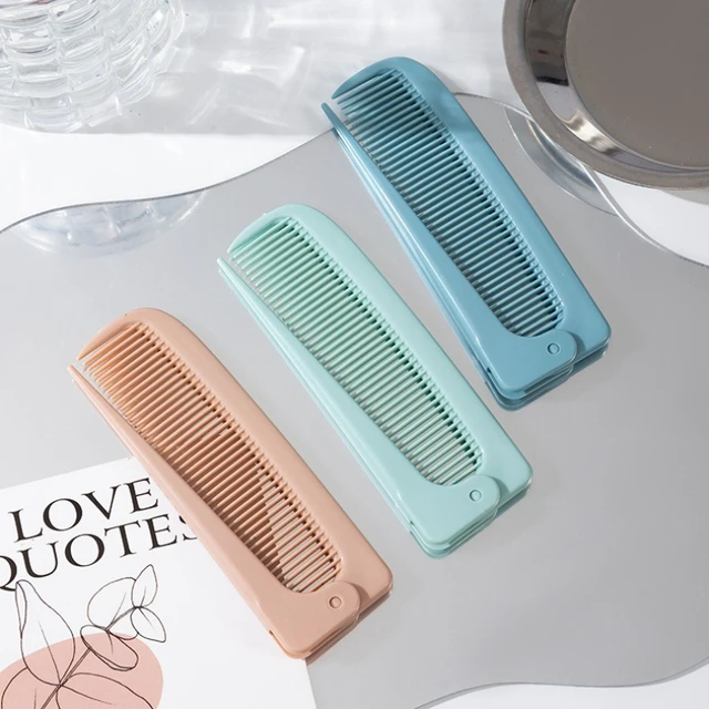 1pc Portable Mini Foldable Pocket Combs Anti-static Travel Oil Head Hair Brush For Men Women Hairdressing Styling Beauty Tools 3