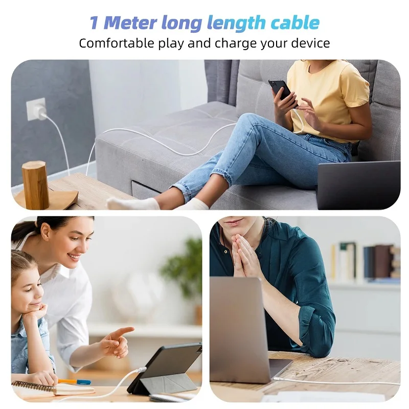 Durable Type C to Type C Fast Charging Cable - 60W PD Compatible, Available in Various Lengths