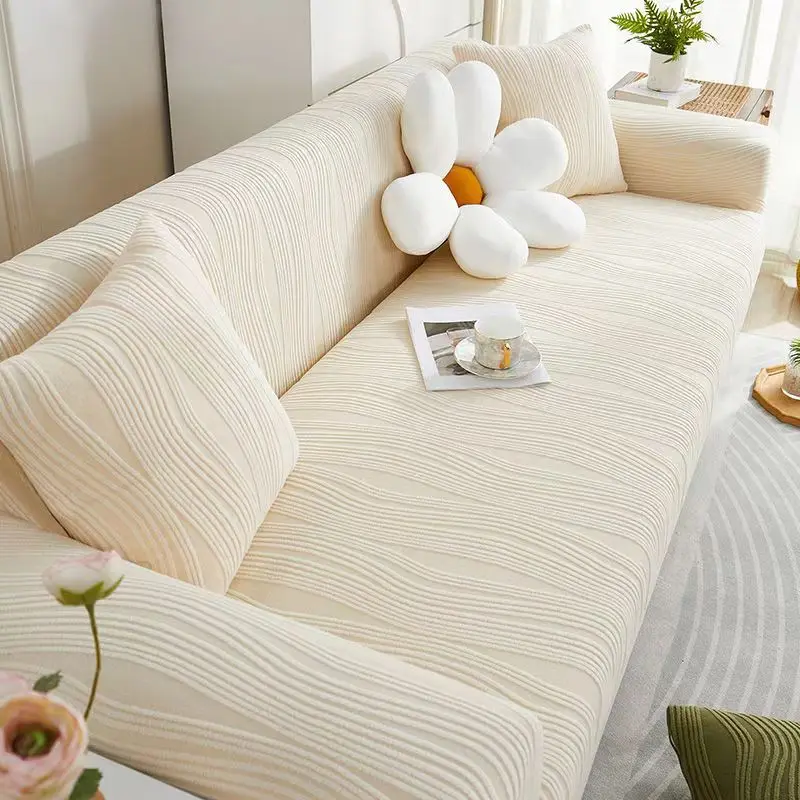 Elastic Sofa Cover Corn Velvet Adjustable Stretch Slipcovers Corner Couch Covers 1/2/3/4 Seater L Shape 3
