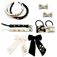 0853 Fashion New Girls Handmade Embrodiery Padded Headbands HAIR ACCESSORIES Hairband CLIP