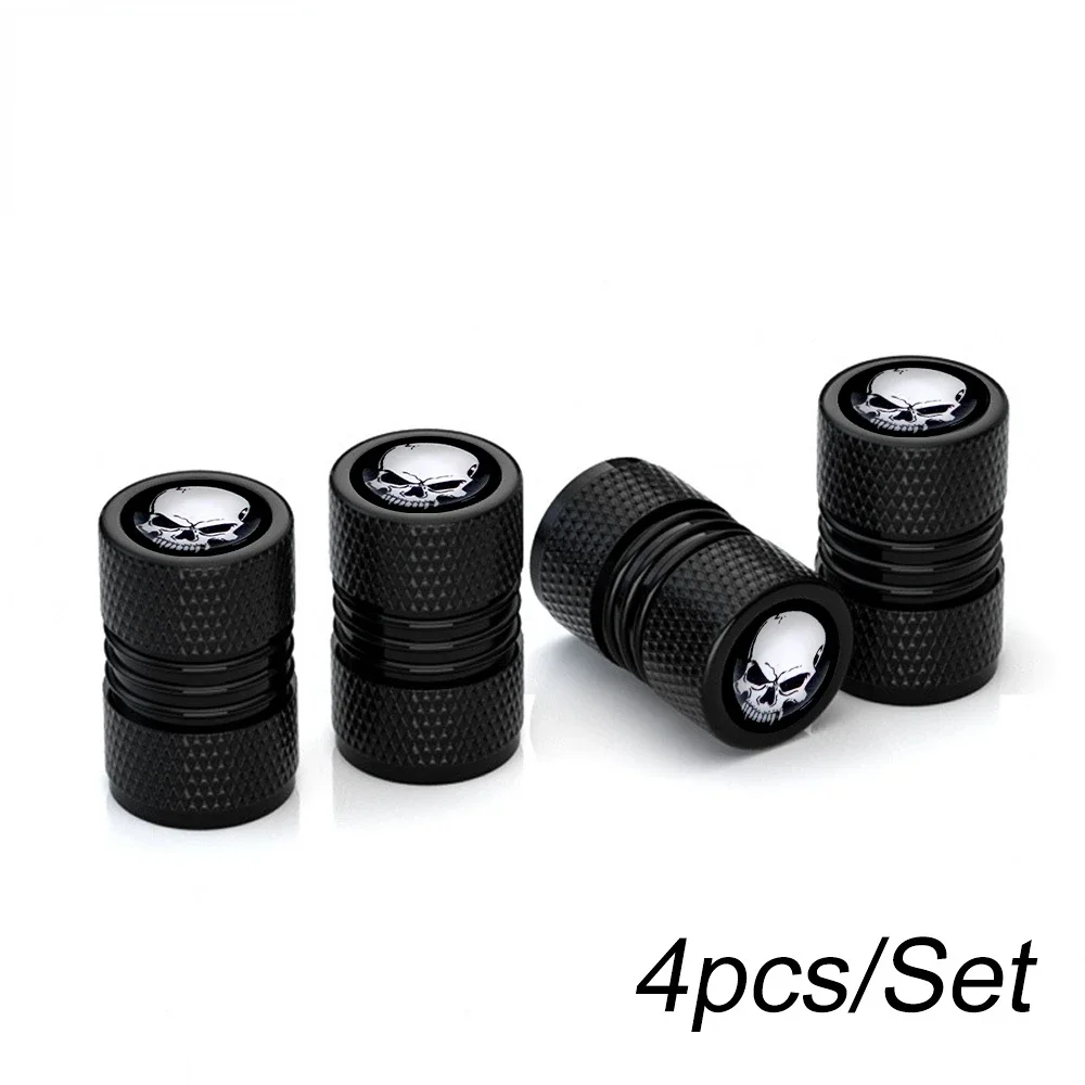 Anodized Aluminum Tire Valve Caps - Corrosion Resistant, Universal Fit (4-Pack)