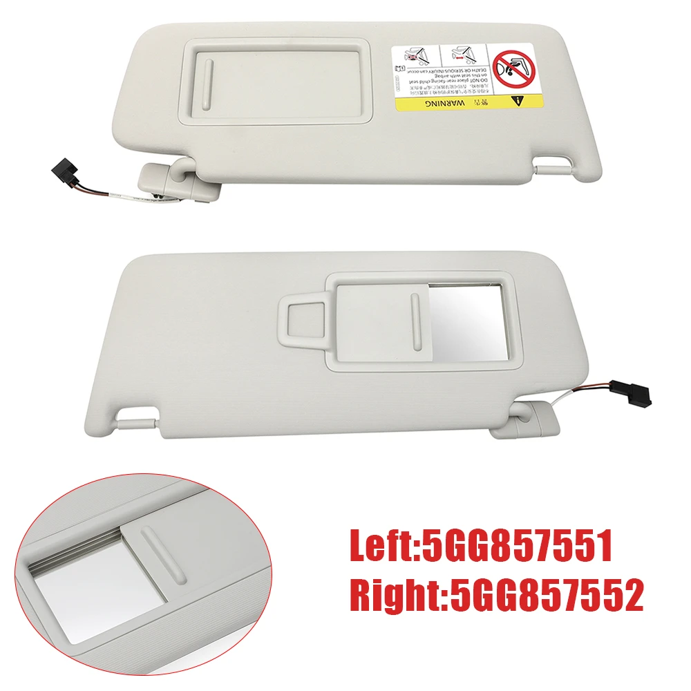 Car Front Sun Visor Panel With Makeup Mirror For VW Golf 7 SportsVan