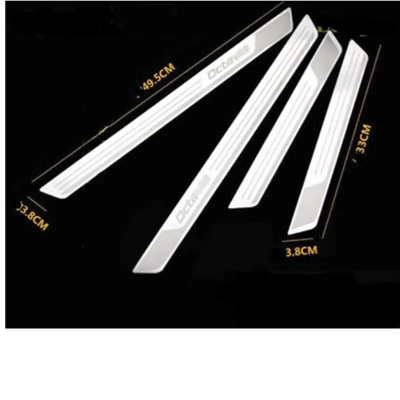Car Accessories Stainless Steel Door Sill Scuff Plate Guards Cover Trim For Skoda Octavia A5 A7 2007-2012 2013 -