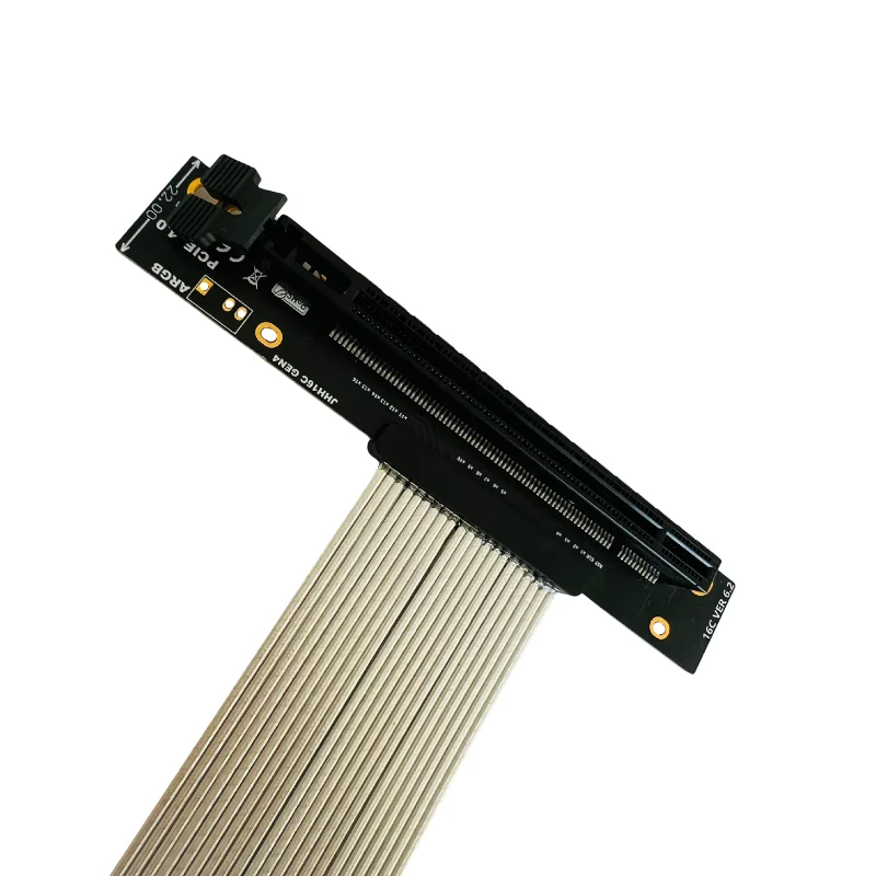 riser de prata branco rtx placa gráfica gpu suporte vertical titular cabo de extensão de riser