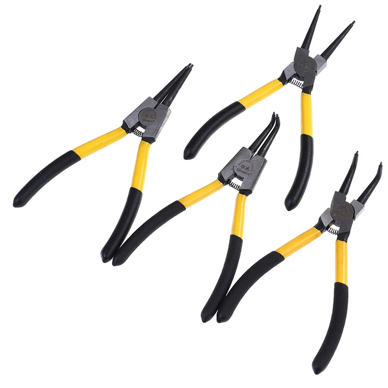 

1PC 7 Inch Multifunctional Professional Portable Internal External Curved Straight Tip Circlip Snap Ring Plier Home Crimp Tool