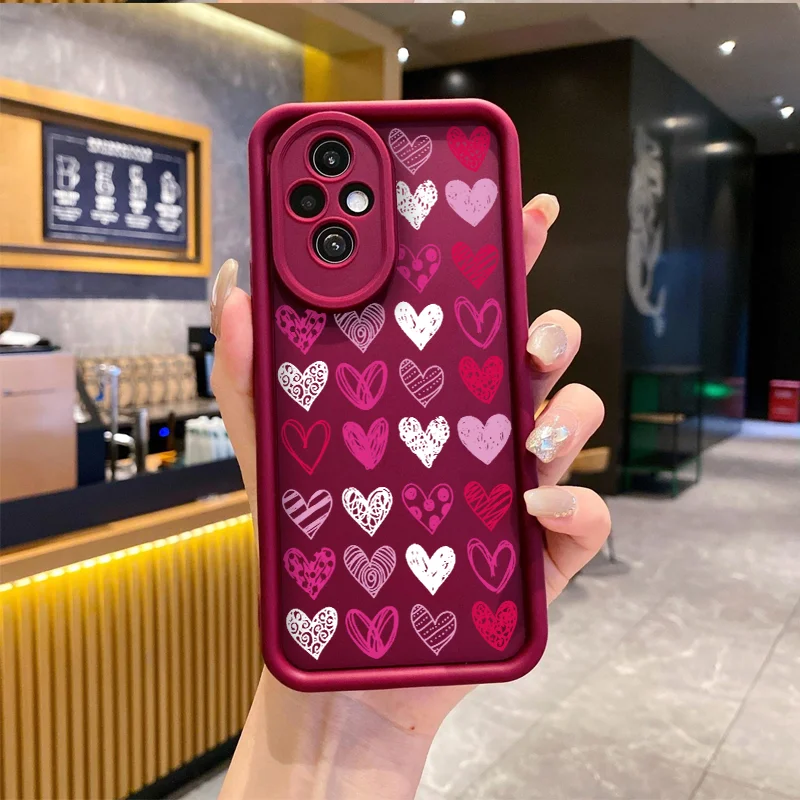 Adorable Heart Pattern Soft Silicone Phone Case