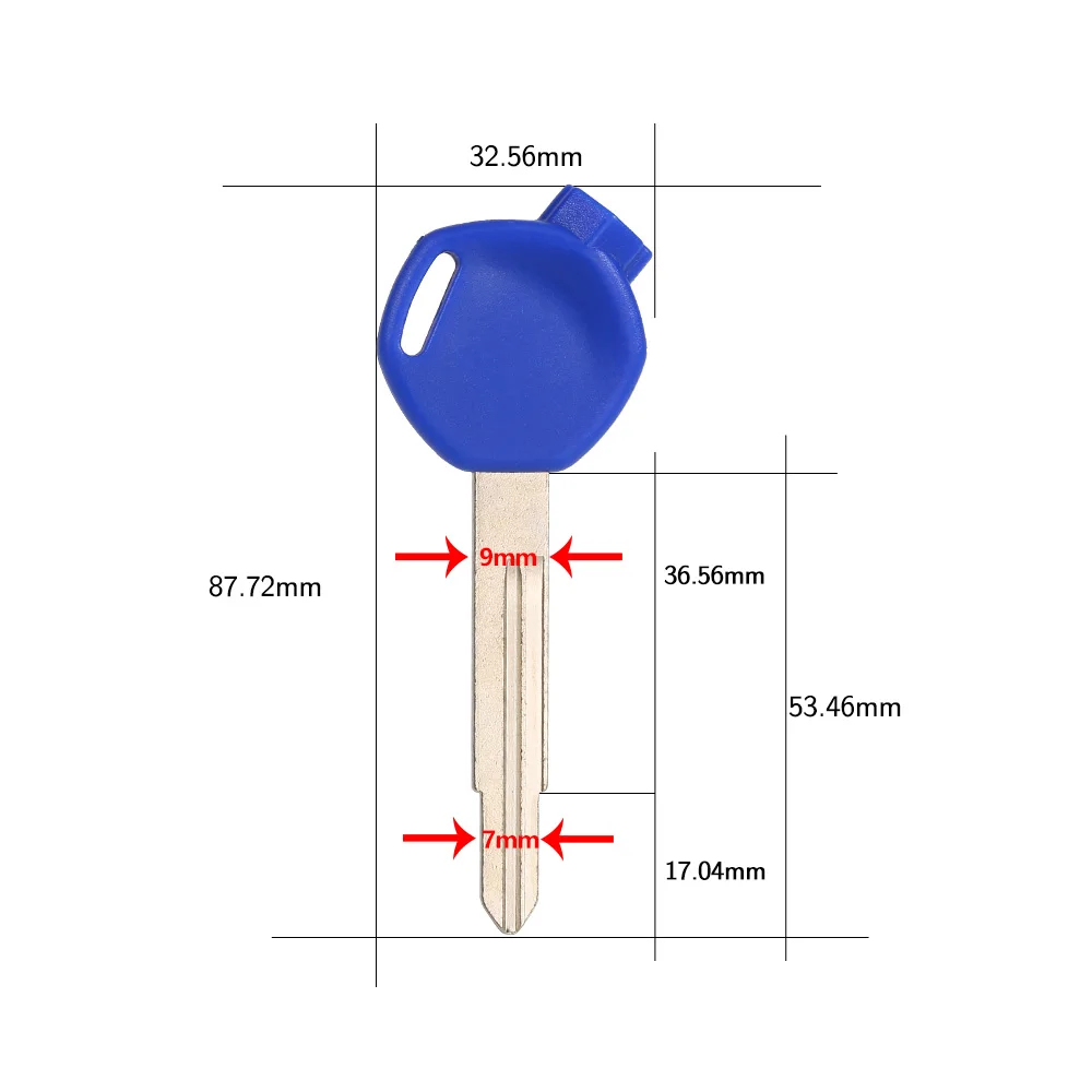 ignition Motorcycle Keys Uncut Blade Magnet Motorcycle Anti-Theft Lock Keys DIO AF 61/62 TODAY 49cc Can insert Chip