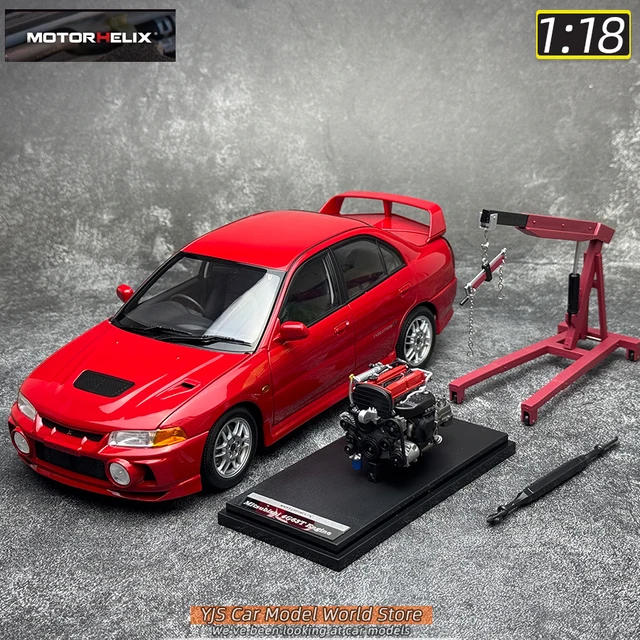 ミニカー 1/18 Mitsubishi Lancer Evolution X 1/18 Mitsubishi Lancer EVO X 10 Silver Carbon Hood Diecast Model