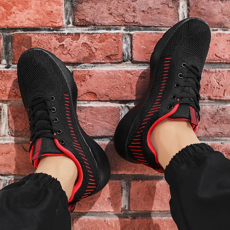 

Men's Vulcanize Shoes 2023 Summer Autumn Mesh Shoes Comfortable Breathable Sneakers Platform Non-slip Sports Shoes Homme Zapato