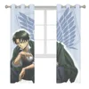 Wings of Liberty Attack on Titan Retro Shading Curtains  for Living Room Decoration Window Curtain 2 PC  3