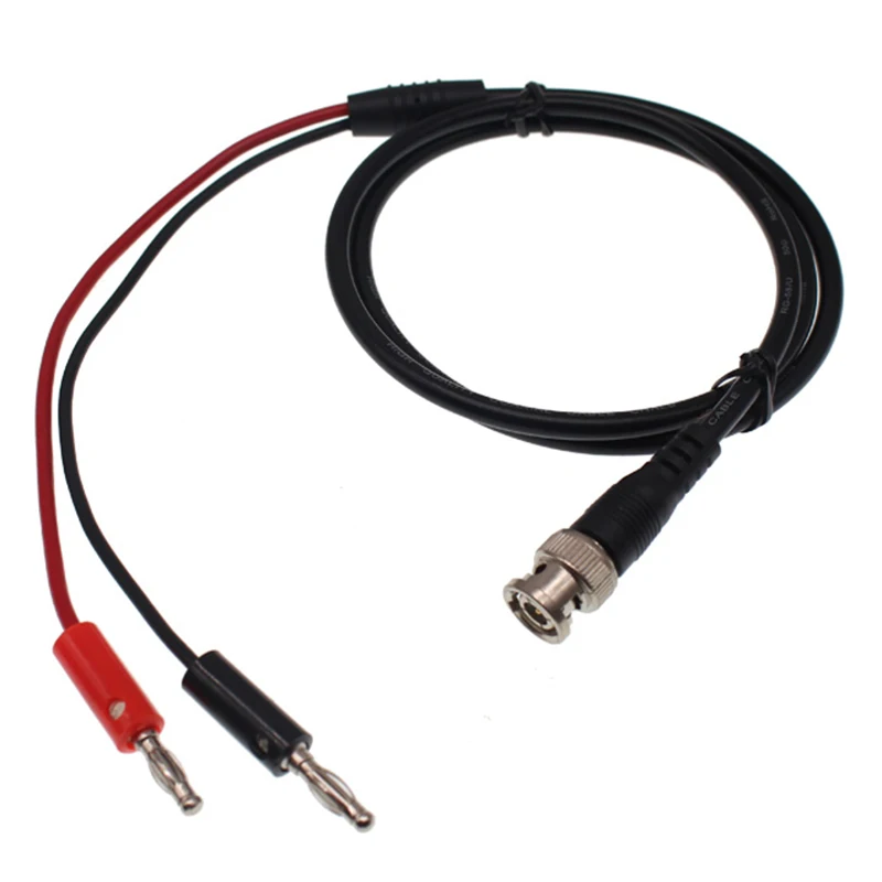 Test Lead JX 1PCS BNC Male Plug to Dual Hook Clip Alligator Clip Banana Plug for oscilloscope/multimeter
