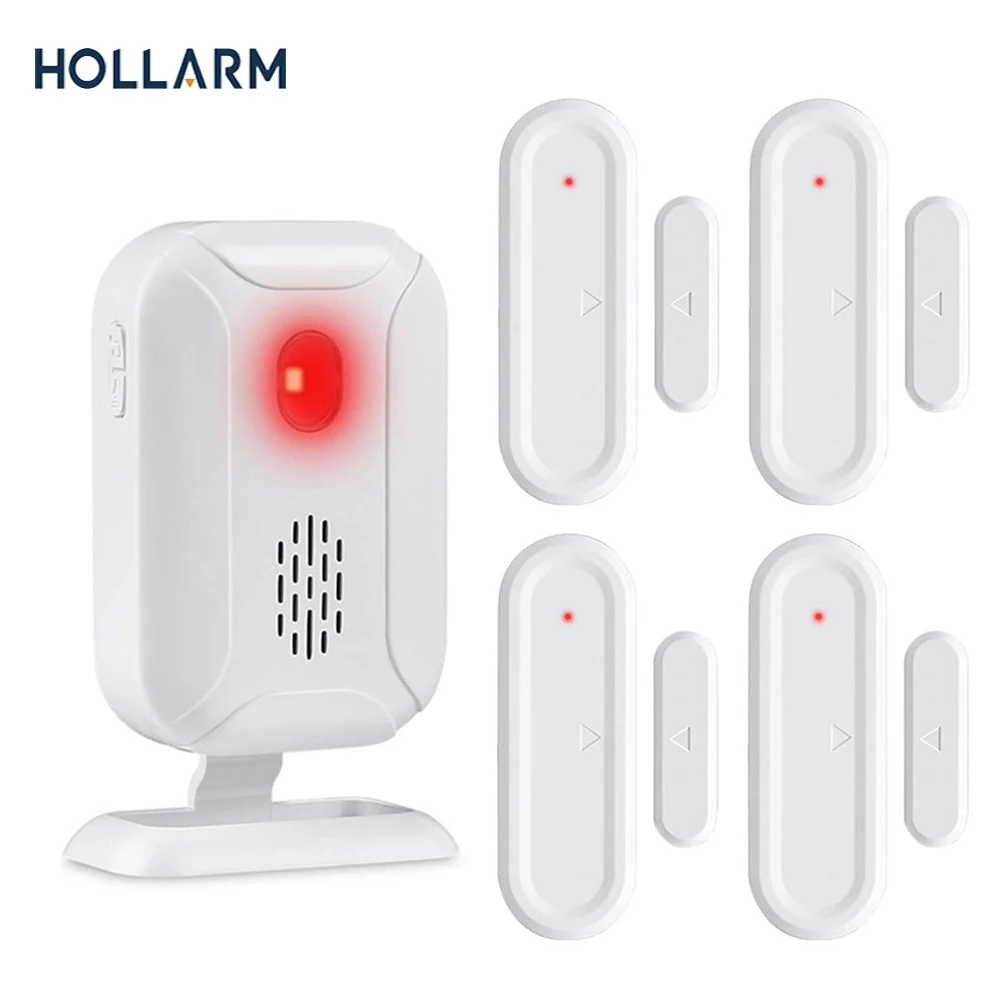 Hollarm Wireless Door Open Chime 36 Suonerie Shop Store Welcome Chime Led Lampeggiante Campanello Di Allarme Per Porte E Finestre