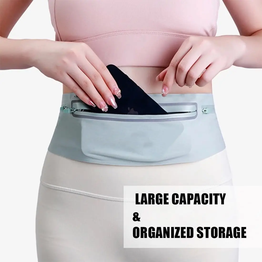 Waterproof Running Waist Pack Adjustable Belt Men Women Slim Running Bags Portable Outsides Jogging Gym Sports Cell Phone