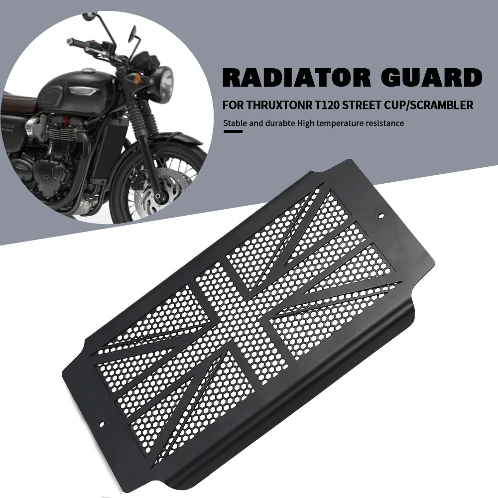 Per Thruxtonr T120 Street Cup Street Scrambler E T120 T100 Speed Twin Radiator Guard Protector Griglia Cover Oil Cooler Guard