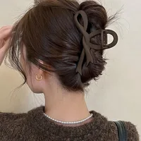 13cm Matte Hair Clips – Vintage Ribbon Bow Claw Clips for Women, Shark Clip Ponytail Holders - Image 4