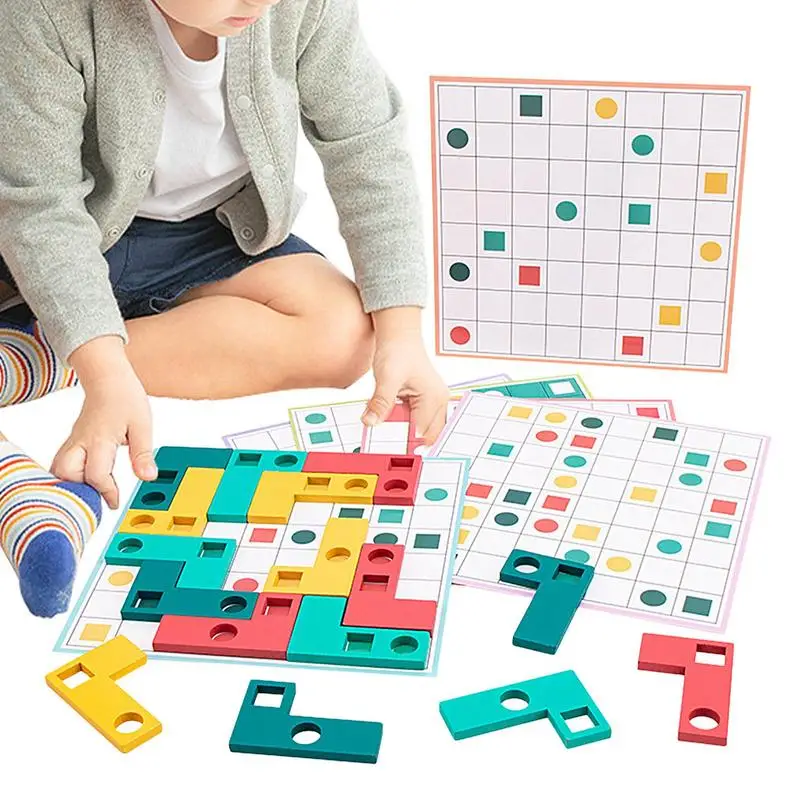 

Montessori Shape Puzzle Kids Waterproof Wooden Shape Matching Board Learning Puzzle Toys For Early Education Children