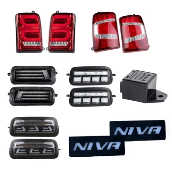 Luci posteriori a LED con indicatori di direzione di marcia Accessori per funzioni in plastica PMMA / ABS Car Styling Tuning per Lada Niva 4X4