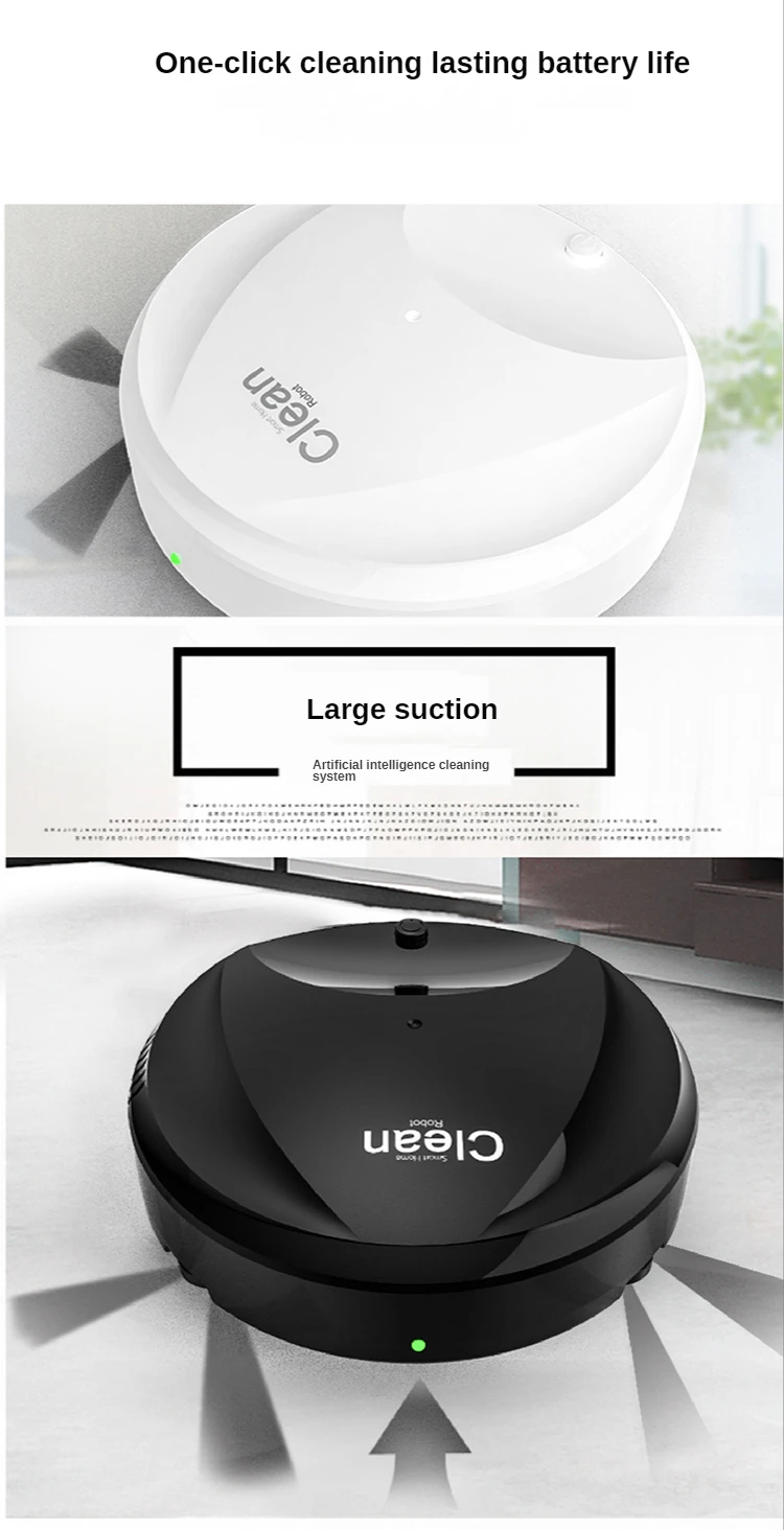 Quiet Smart Robot Vacuum Cleaner Cleaning Robots Vacuuming Mopping