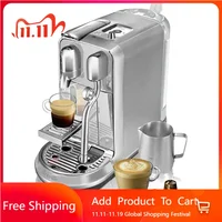 Coffee Espresso Machine Brushed Stainless Steel Coffee Makers of Capsules Maker Capsule Italian Kitchen Appliances Home 1